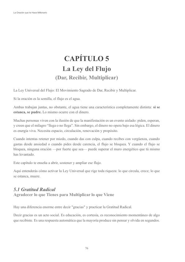 Página de apertura de La Ley del Flujo