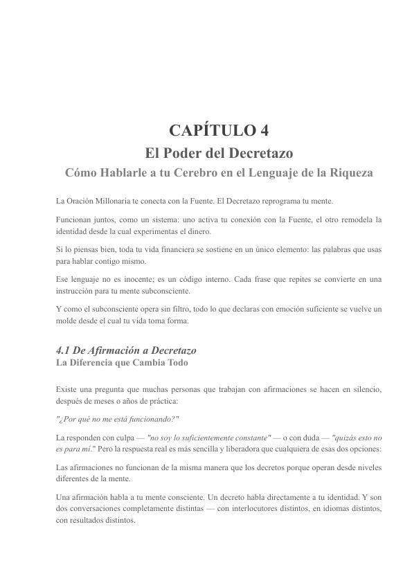 Página de apertura de El Poder del Decreto