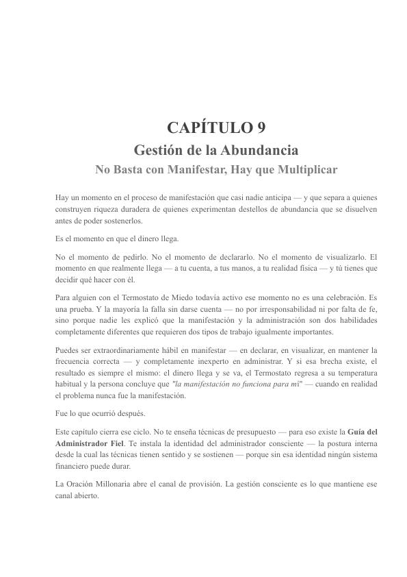 Página de apertura de Administrar la Abundancia