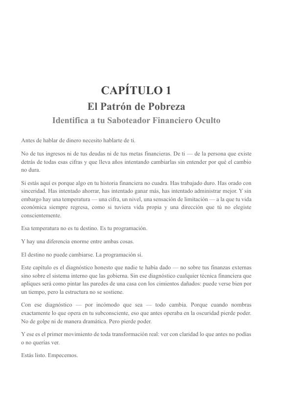Página de apertura de El Patrón de Pobreza
